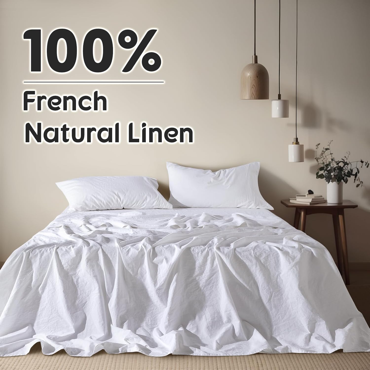 Luxury Bespoke Handcrafted 100% Pure French Linen Sheet Set