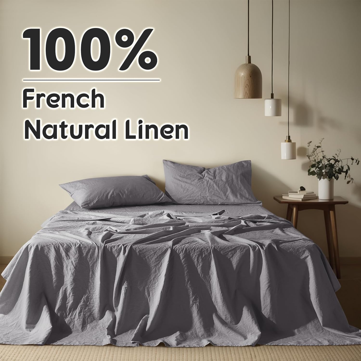 Luxury Bespoke Handcrafted 100% Pure French Linen Sheet Set