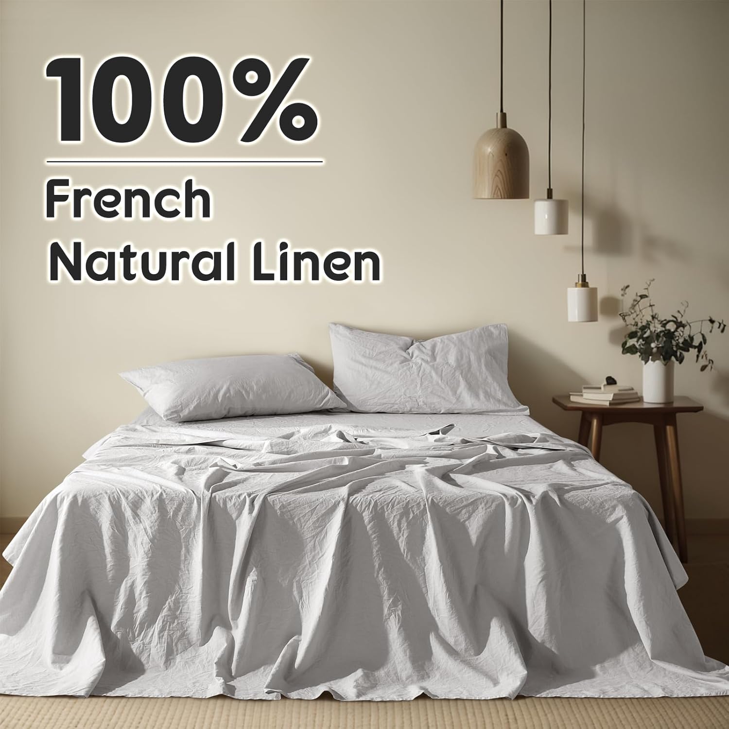 Luxury Bespoke Handcrafted 100% Pure French Linen Sheet Set